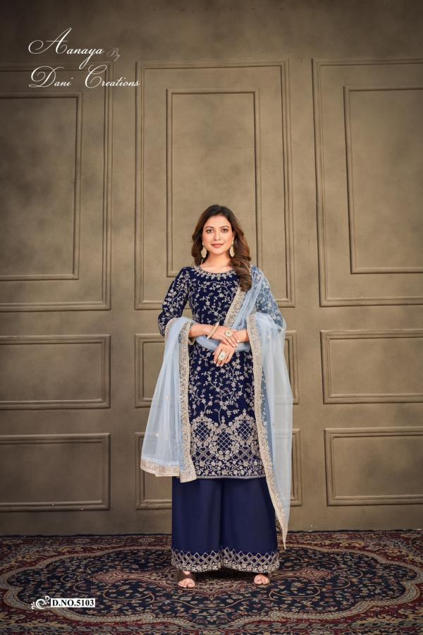 Aanaya 5100 Series Velvet Designer Dress Material Collection